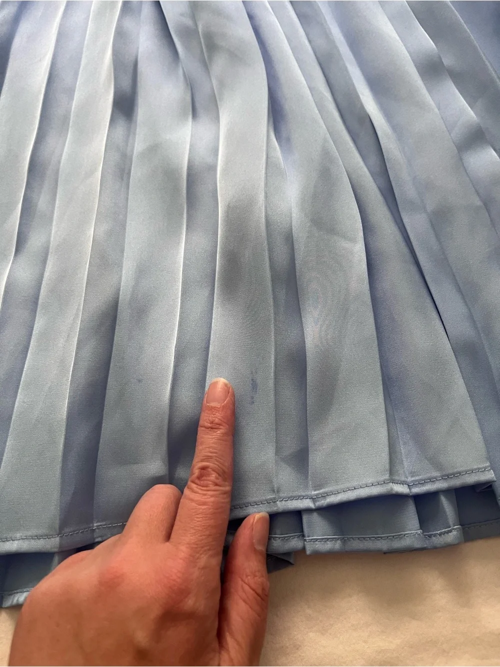 A New Day Pleated Satin Midi Skirt Sky Blue Plus Size 1X